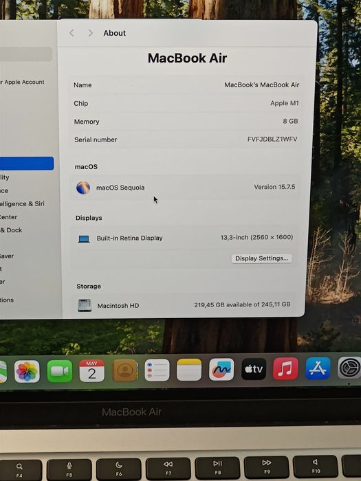 Macbook Air A2337 M1 , RAM 8 GB , Ssd 256 IMPECABIL