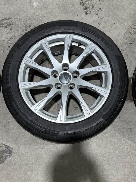 Jante R17 originale audi, anvelope continental vara dot 0622