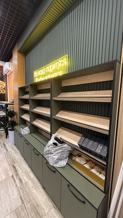 Стеллажи, стол стулья барные , недорого