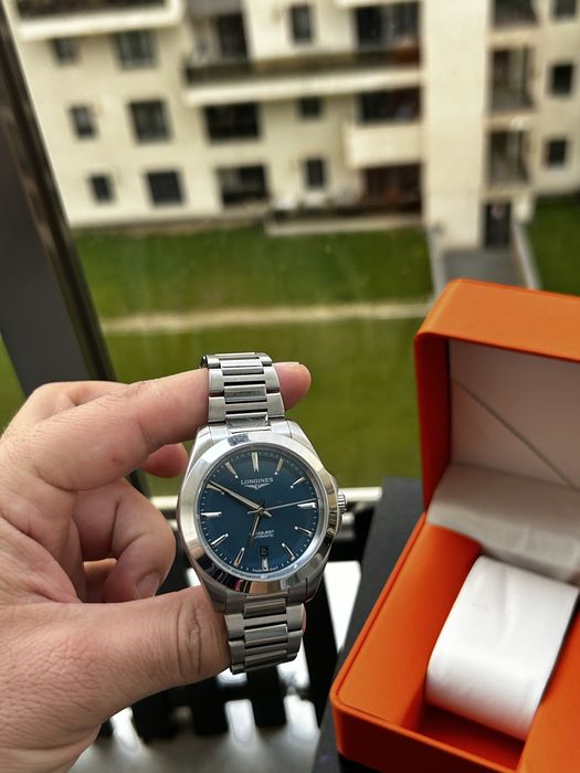Ceas damă 34 mm Blue Automatic stil Longines Conquest – elegant, cadou femei