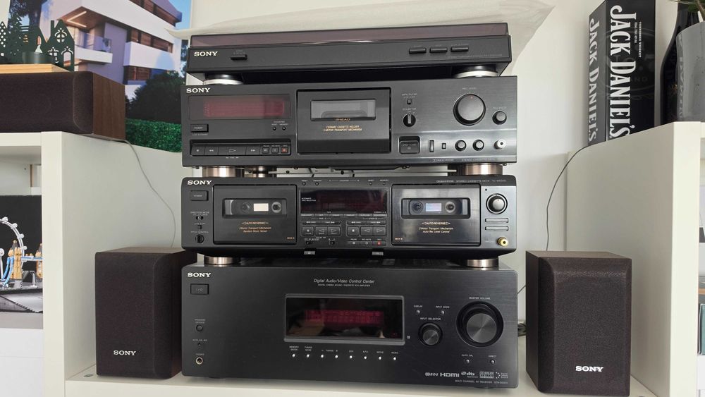 Vand linie SONY: Reciever STR-DG510, Dublu Deck TC-WE505, Pick-up PS-LX300 USB, boxe 5.0 SONY SS-FCR4000