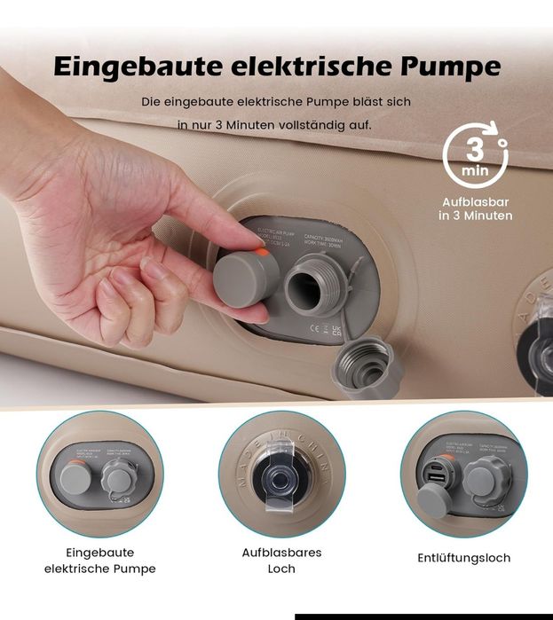 Saltea gonflabilă Dametay  pompă integrată pat 195x125x 20 cm camping