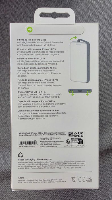 Husa telefon originala APPLE iPhone 18 Pro Silicone Case cu MagSafe - Black, MK8Y4ZM/A