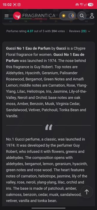Gucci no 1 eau de parfum