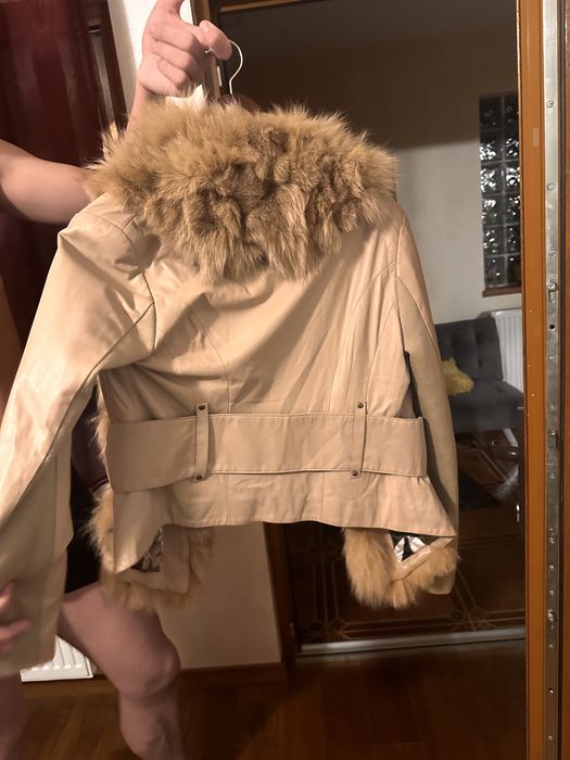 Haina  piele cu blana vulpe