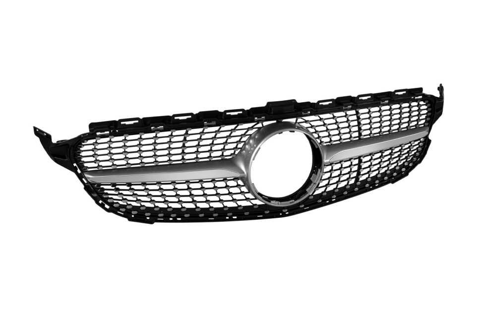 Хром/сива диамантена решетка за Mercedes C класа W205 седан S205 комби