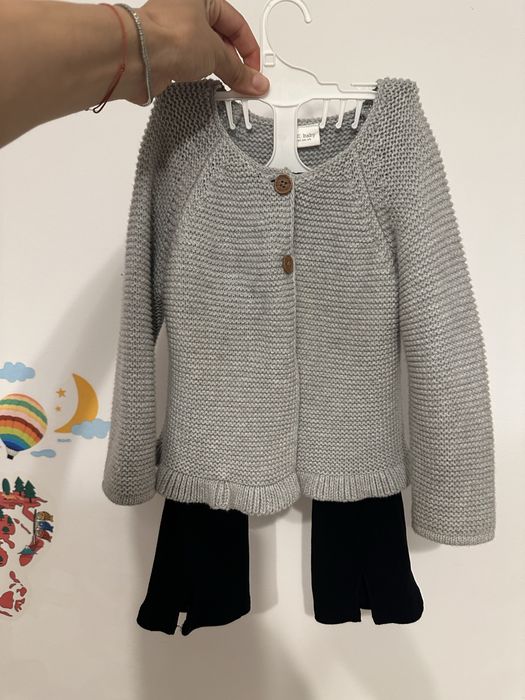 Tinuta fete 12-18 luni ZARA-NEXT cu balerini argintii