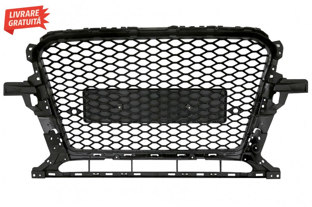 Grila Bara Fata Audi Q5 8R Facelift (2012-2015) Negru Lucios