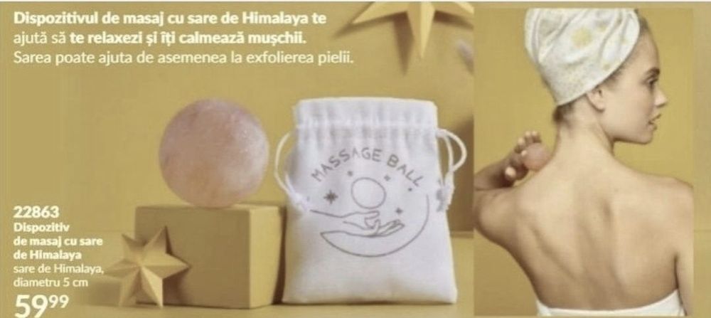 Bila de masaj din sare de Himalaya Avon
