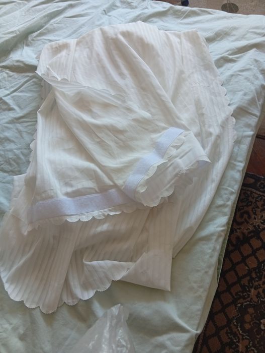 Голямо бяло финно перде шир.3м, вис.2.65 м