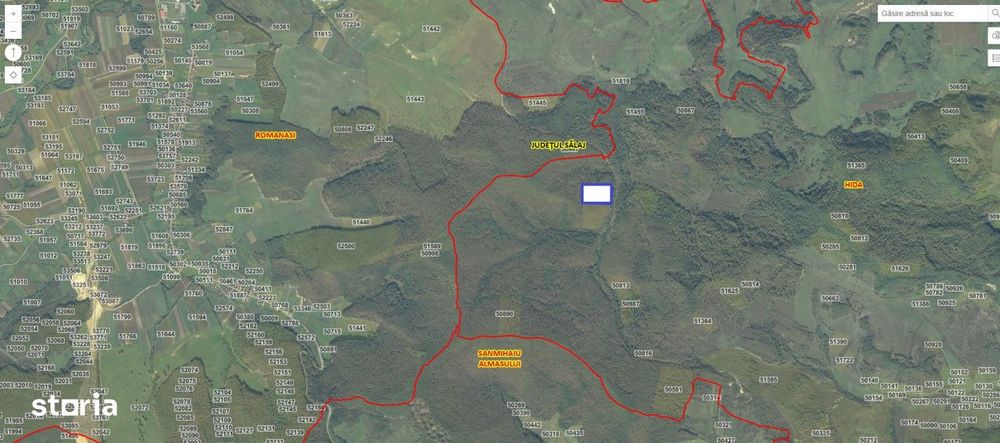 Padure de foioase 35.550MP, la 5km din loc. Romanasi, jud. Salaj