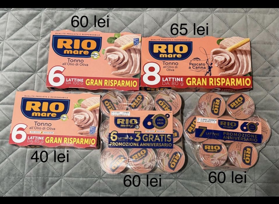 Ton rio mare diferite dimensiuni