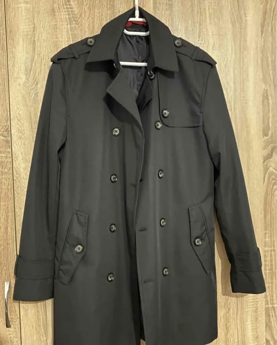 Тренч мужской чёрный