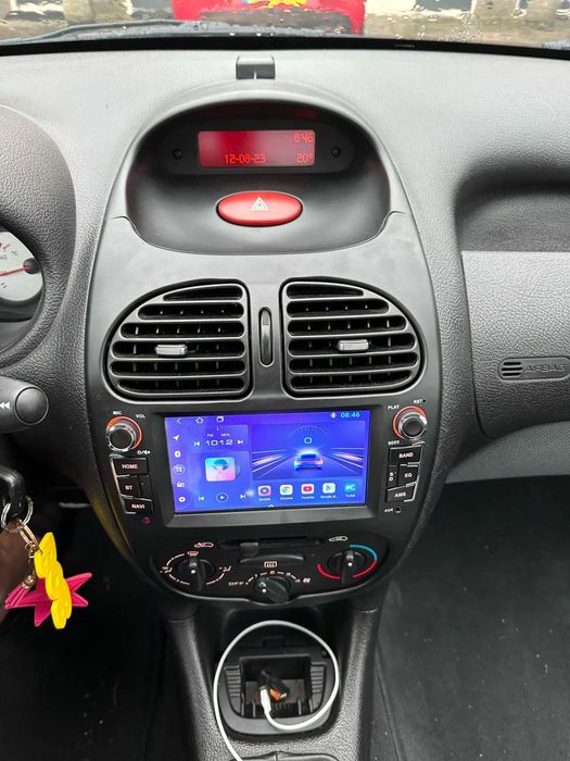 Navigație Android 15 Peugeot 206 Dedicată – QLED, CarPlay, DSP