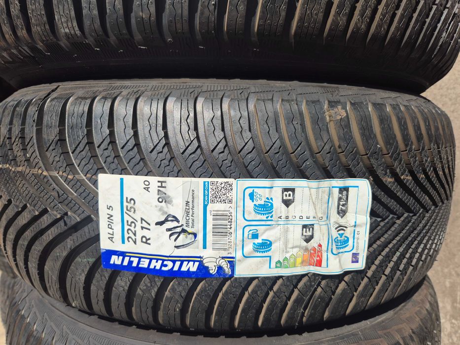 4 Anvelope M+S IARNA - 225/55/17 - Michelin Alpin 5 - OEM AUDI - NOI - DOT 2018 !