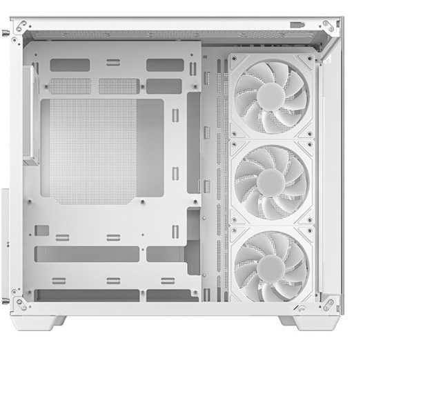 Carcasă Gaming DeepCool CG530 4F White ARGB Panoramică | 4 Ventilatoare PWM | USB-C | Garanție 24 Luni