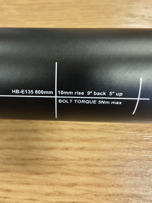 Кормило THOMSON HB-E135 MTB Trail Carbon 35x800mm black Rise 10