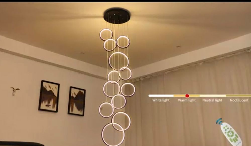 Черни висящи рингове 12 или ринга за висок таван, стълбище