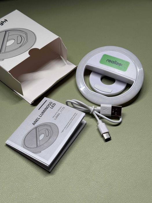 Ring light LED pentru telefon – nou, 3 trepte intensitate