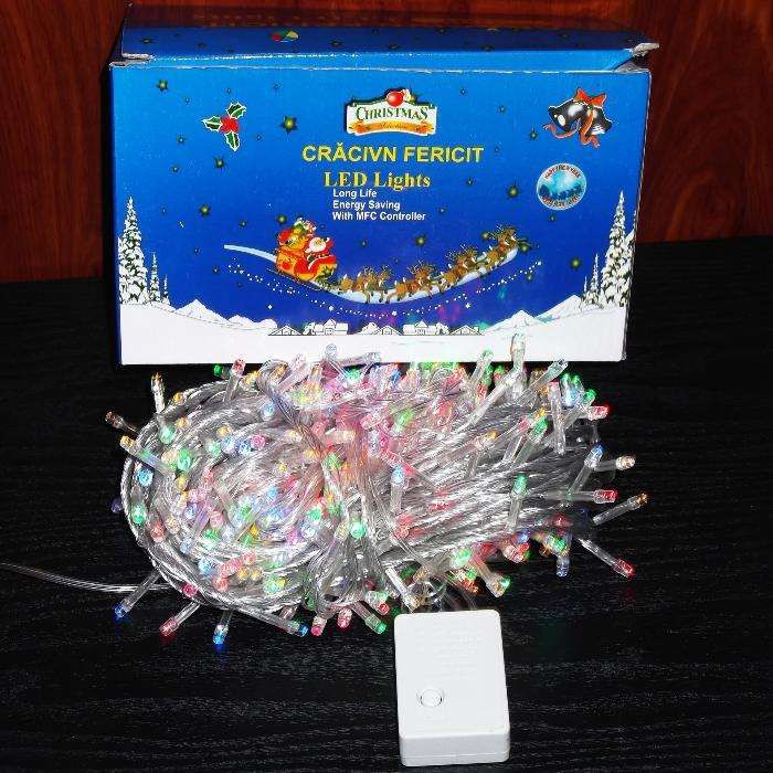 INSTALATIE LUMINOASA MULTICOLORA NOUA 500 leduri -craciun- peste 37 m