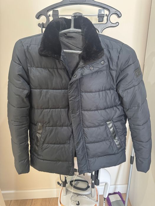 Мужская зимняя куртка Бренд Salvarini, теплая с мехом