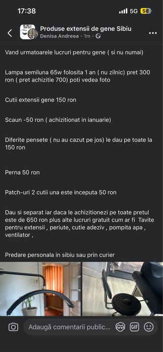 Lampa gene 65 w semiluna