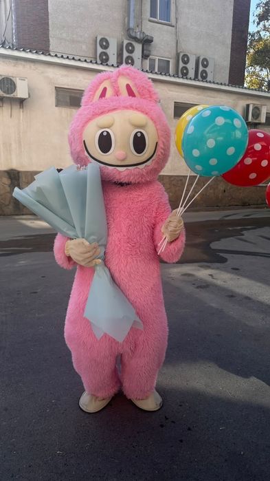 Розовый костюм лабубу