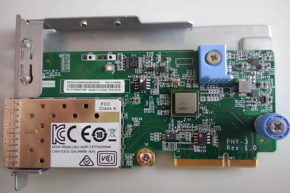 10Gb Lenovo Intel X722 LOM DP SFP+ 01PE408 7ZT7A00546 Мрежов Адаптер