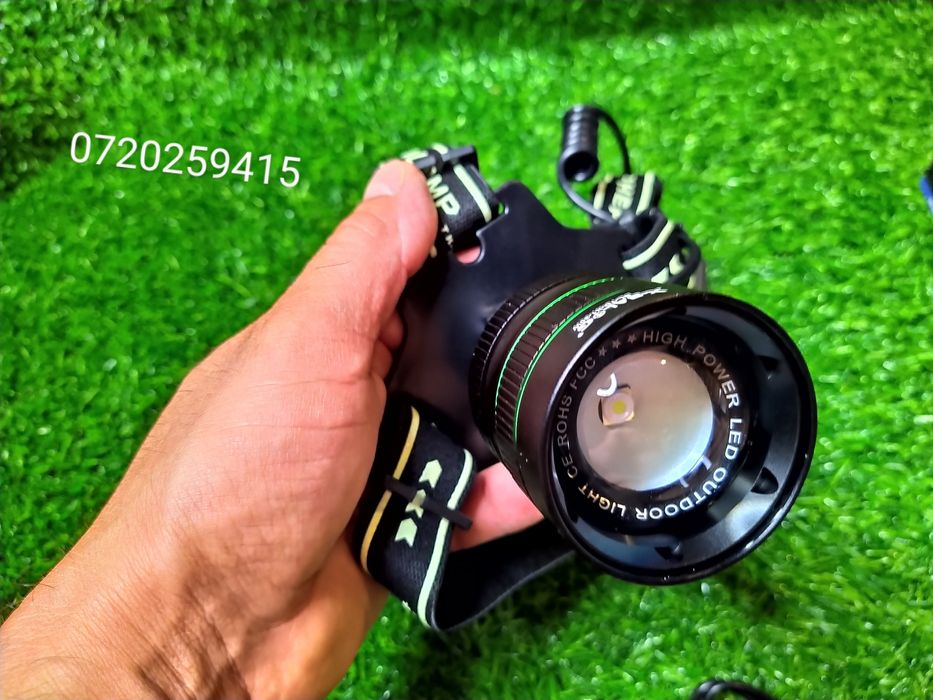 Lanternă Frontală cu LED LASER 60W, Reîncărcabilă cu Senzor de Miscare