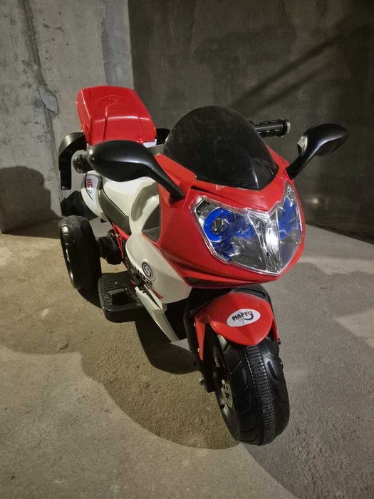 Motocicletă electrică copii triciclu Mappy HP2 – pedală accelerație, faruri LED și sunete