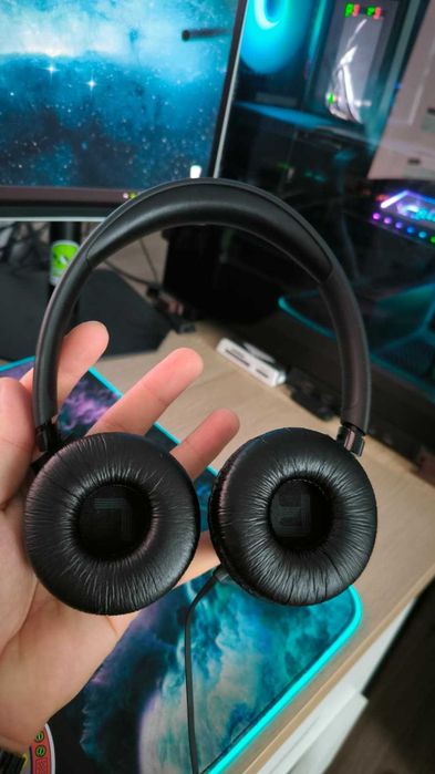 Casti JBL Tune 530, Cu fir, On-ear, Microfon, Jack 3.5mm, negru
