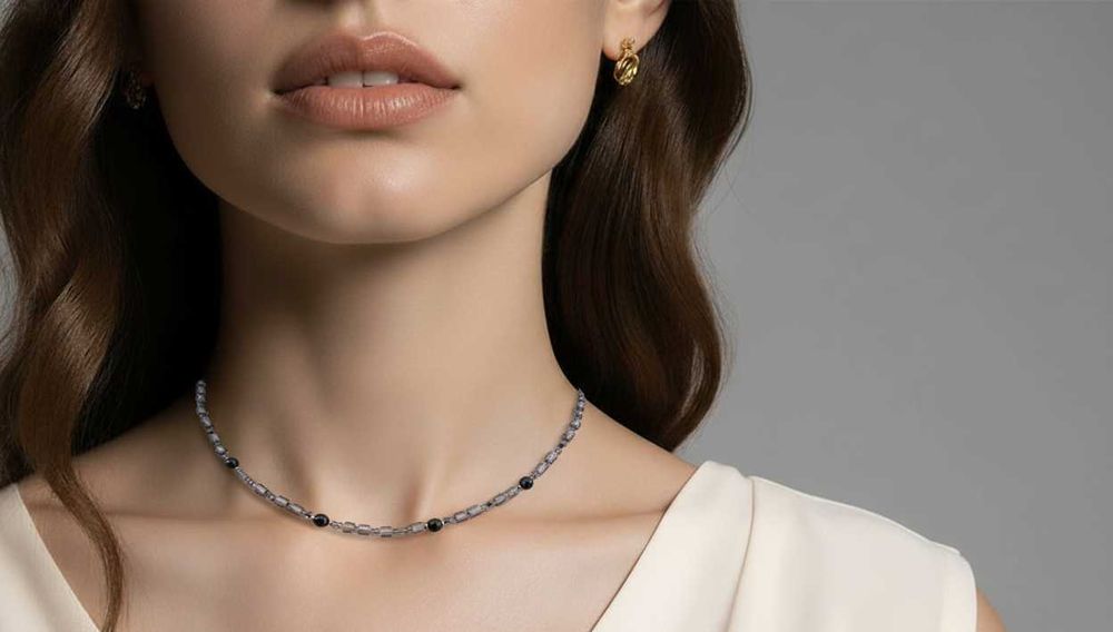 Колие, ръчна изработка с хематит