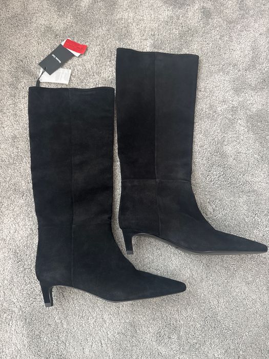 Велурени ботуши Massimo Dutti