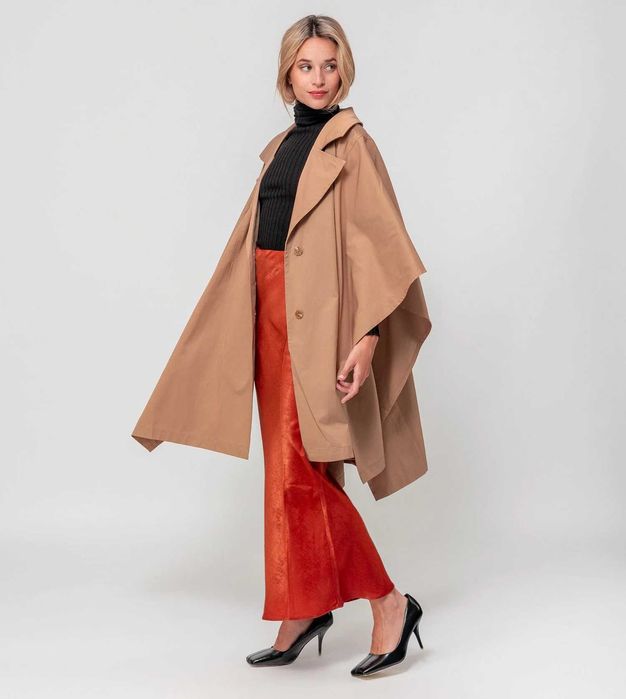 Бежов тренчкоут Анеке чисто нов Beige cape-style trench coat Anekke