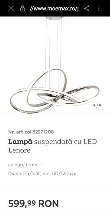 Lustra led (lumina calda)