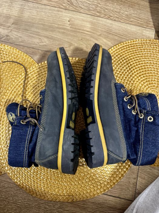 Ghete Timberland Roll-Top Originale – Piele Nubuc & Denim – 38 Unisex