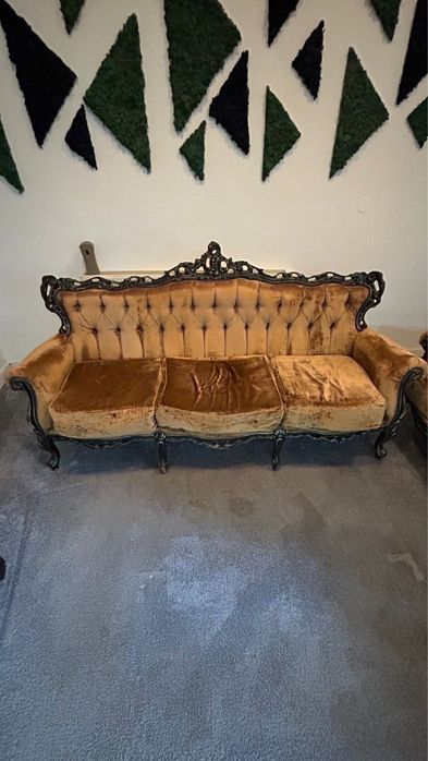 Set 2 canapele vintage maro