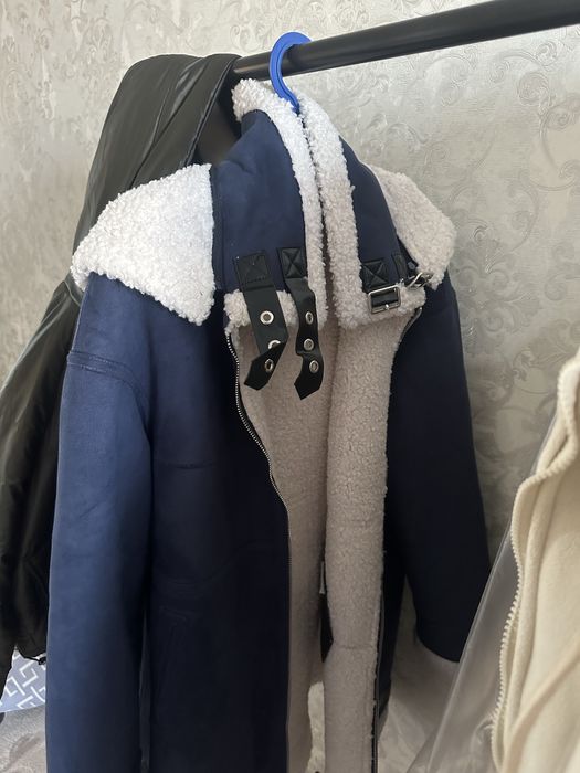 Дубленка синий весений-зимний