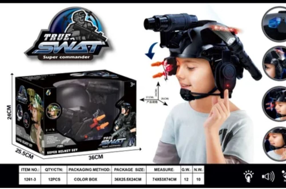 Игровой набор "Полицейский", шлем спецагент