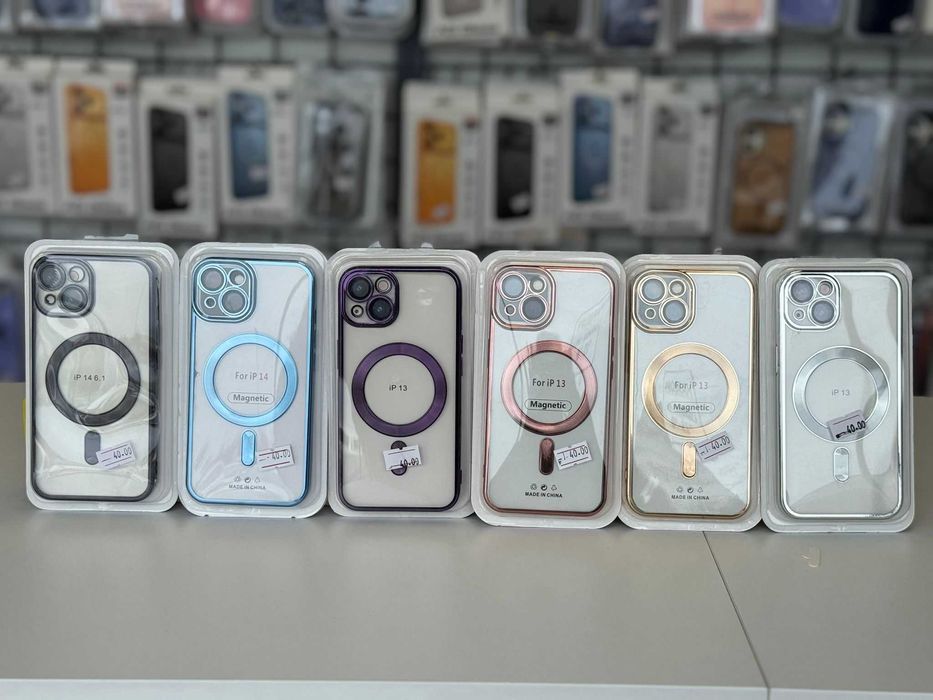 Husa TPU Luxury MagSafe , folie, cablu, încărcător iPhone 14/13