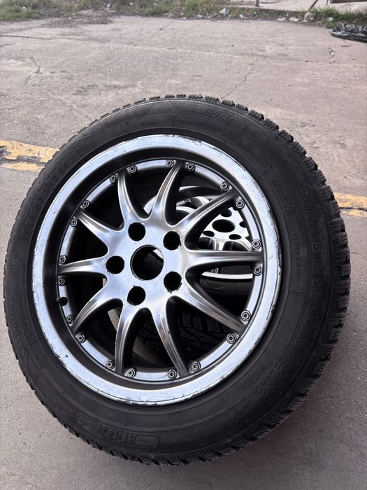 Алуминиеви джанти 16 в комплект с зимни гуми на един сезон  в отлично!