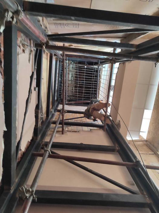 Укрепване и усилване на плочи по проект,метални конструкции,стълби