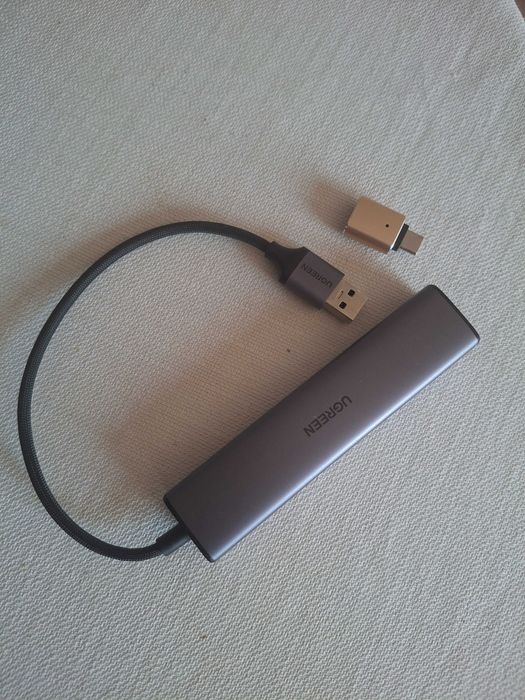 Преходник Ugreen, Хъб за Macbook, USB-3.0, RJ-45 1Gbps