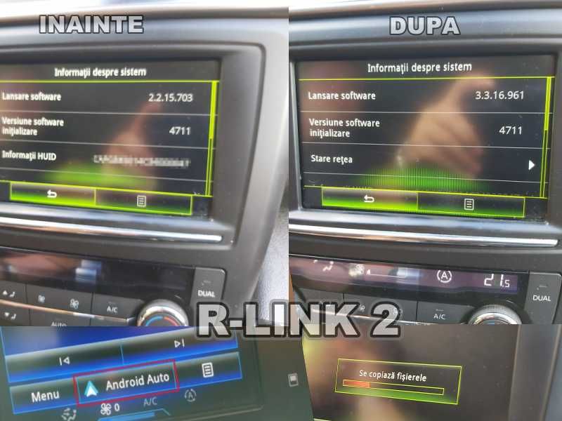Harti Android Auto CarPlay YouTube Reparare R-Link 1 si 2 Renault