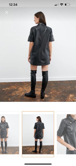 Платье кожаное