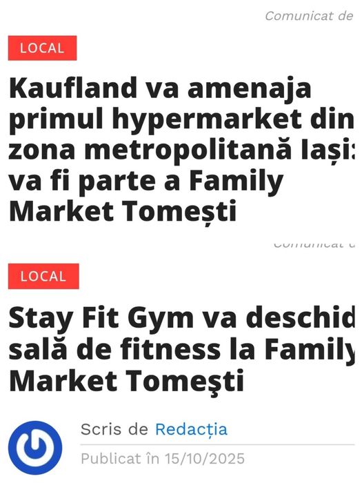 Proprietar vand parcele de ~500 mp pentru constructie in Tomesti vale