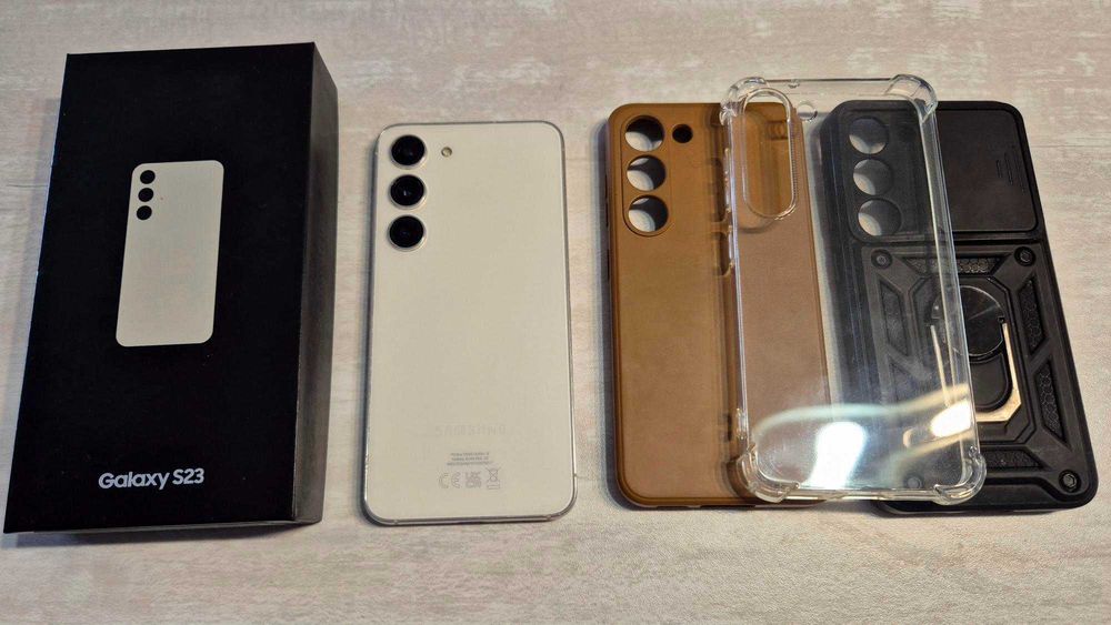 ОТЛИЧЕН! Телефон САМСУНГ / SAMSUNG S23 8GB RAM, цвят Cream!
