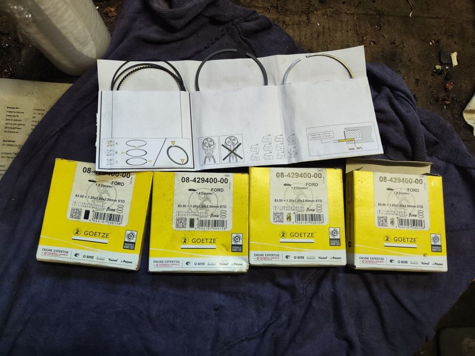 Сегменти и гарнитура за глава за ford fokus 1.8 бензин