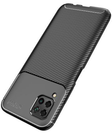 Huawei P40 P30 Lite/Pro - Husa Din Silicon Carbon Neagra, Black