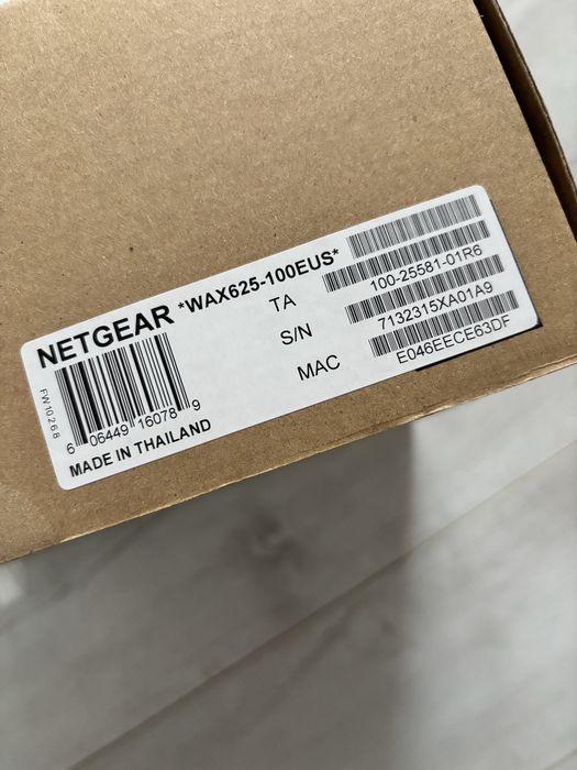 Access Point Netgear WAX625, PoE, White